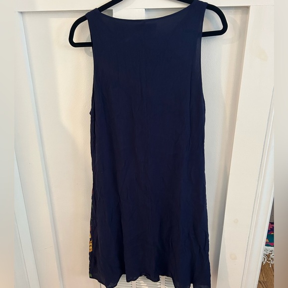 Desigual Women's Vest Anjou Dress Sleeveless Floral Light Viscose Blue Sz 42 - Picture 7 of 9